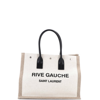 Saint Laurent Rive Gauche Shopper Tote Canvas Small