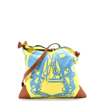 Hermes Silky City Bag Printed Silk and Leather PM
