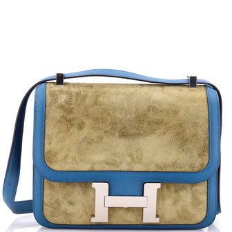 Hermes Constance Bag Doblis Suede with Swift 23