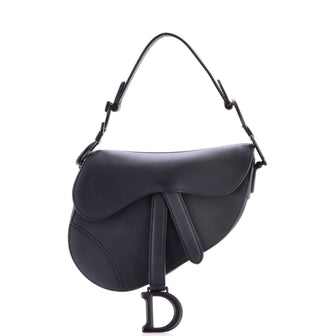 Christian Dior Ultra Matte Saddle Handbag Leather Mini