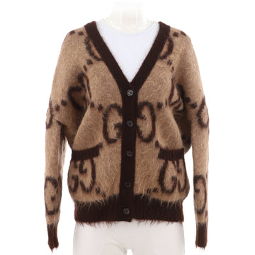 Gucci Women's Reversible V-Neck Cardigan GG Mohair Blend