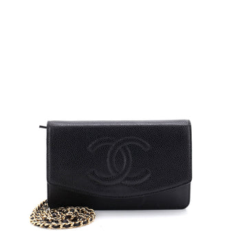 Chanel Vintage Timeless Wallet on Chain Caviar