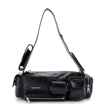 Balenciaga Superbusy Multi-Pocket Sling Bag Leather Small