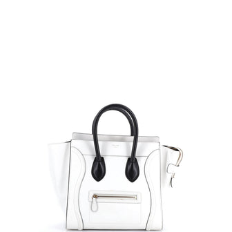 Celine Bicolor Luggage Bag Leather Mini