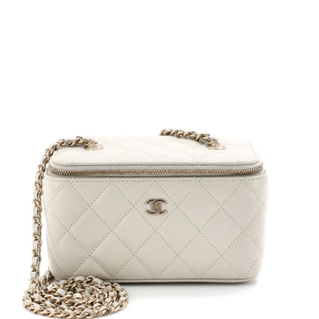 Chanel Classic Vanity Case with Chain Quilted Caviar Small