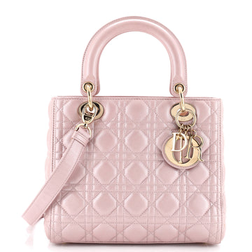 Christian Dior Lady Dior Bag Iridescent Cannage Quilt Lambskin Medium