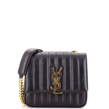 Saint Laurent Vicky Crossbody Bag Vertical Quilted Leather Medium