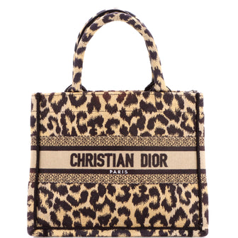 Christian Dior Book Tote Embroidered Canvas Small