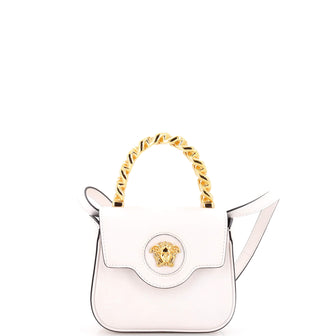 Versace La Medusa Chain Top Handle Bag Leather Small