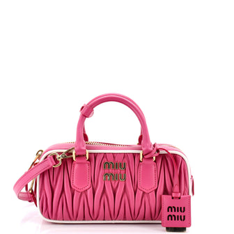 Miu Miu Arcadie Top Handle Bag Matelasse Leather Regular