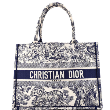 Christian Dior Book Tote Embroidered Canvas Medium