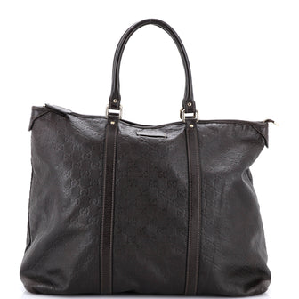 Gucci Joy Zip Top Tote Guccissima Leather Medium