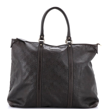 Gucci Joy Zip Top Tote Guccissima Leather Medium