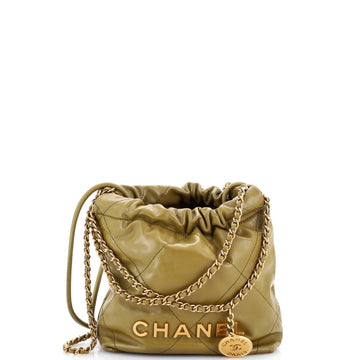 Chanel 22 Chain Hobo Quilted Calfskin Mini