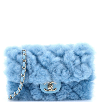 Chanel CC Chain Flap Bag Quilted Shearling with Lambskin Medium