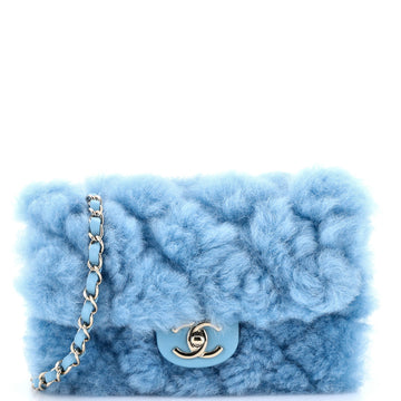 Chanel CC Chain Flap Bag Quilted Shearling with Lambskin Medium