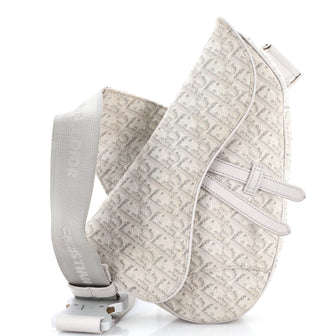 Christian Dior Saddle Crossbody Bag Oblique Jacquard