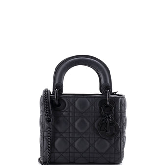 Christian Dior Ultra Matte Lady Dior Chain Bag Cannage Quilt Calfskin Mini