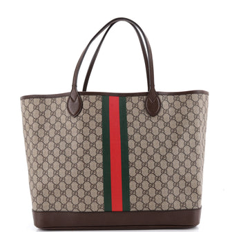 Gucci Ophidia Open Shopping Tote GG Coated Canvas Large