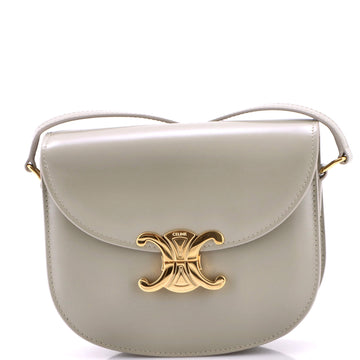 Celine Triomphe Besace Clea Flap Bag Leather