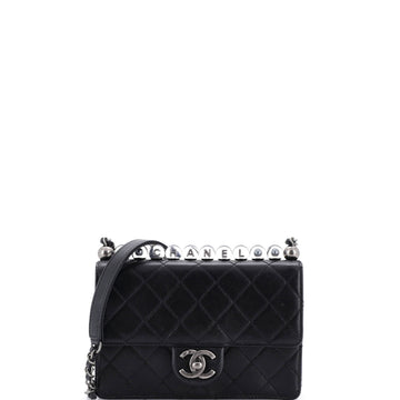 Chanel Chic Pearls Flap Bag Quilted Goatskin with Acrylic Beads Small