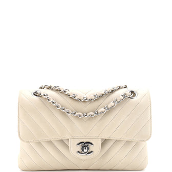 Chanel Classic Double Flap Bag Chevron Lambskin Small