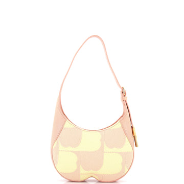 Burberry Chess Shoulder Bag Printed Canvas with Leather Small