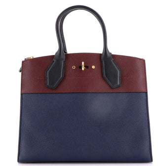 Louis Vuitton City Steamer Handbag Leather MM