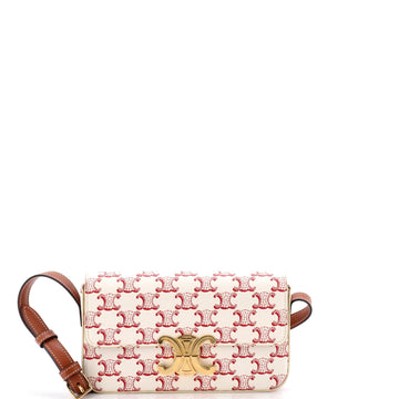 Celine Triomphe East-West Shoulder Bag Triomphe Coated Canvas
