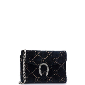 Gucci Dionysus Chain Wallet GG Velvet Small
