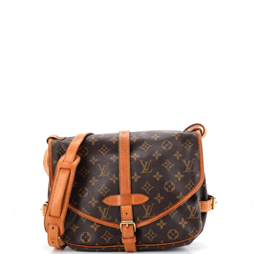 Louis Vuitton Saumur Handbag Monogram Canvas 30