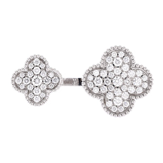 Van Cleef & Arpels Magic Alhambra Between the Finger Ring 18K White Gold and Diamonds