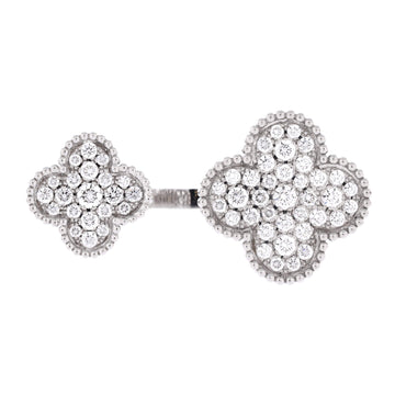 Van Cleef & Arpels Magic Alhambra Between the Finger Ring 18K White Gold and Diamonds