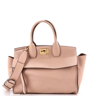 Salvatore Ferragamo Studio Satchel Leather Medium