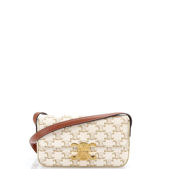 Celine Triomphe East-West Shoulder Bag Triomphe Coated Canvas