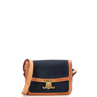 Celine Triomphe Shoulder Bag Canvas with Leather Medium