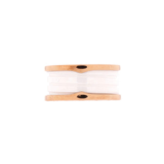 Bvlgari B.Zero1 Three Band Ring 18K Rose Gold and Ceramic