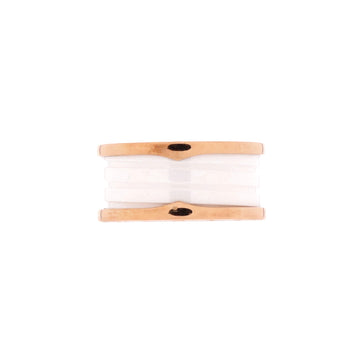 Bvlgari B.Zero1 Three Band Ring 18K Rose Gold and Ceramic