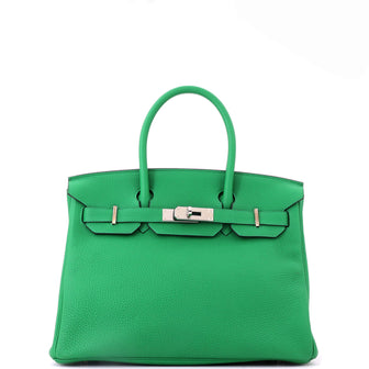 Hermes Birkin Handbag Verso Togo with Palladium Hardware 30