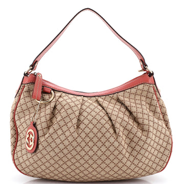 Gucci Sukey Hobo Diamante Canvas with Leather Medium