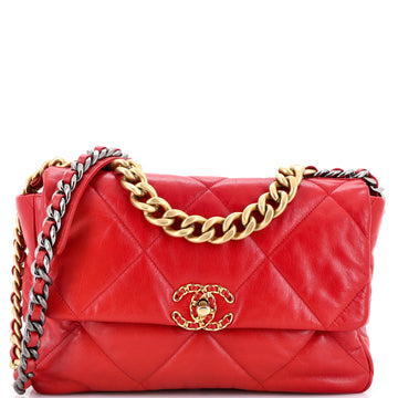 Chanel 19 Flap Bag Quilted Leather Large