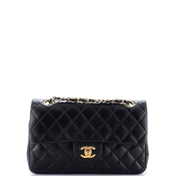 Chanel Vintage Classic Double Flap Bag Quilted Lambskin Small