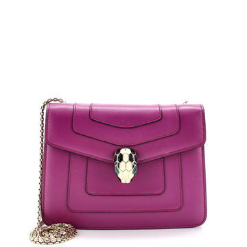 Bvlgari Serpenti Forever Square Shoulder Bag Leather Small