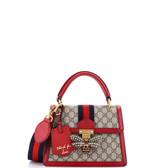 Gucci Queen Margaret Top Handle Bag GG Coated Canvas with Leather Small