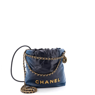 Chanel 22 Chain Hobo Quilted Shaded Calfskin Mini