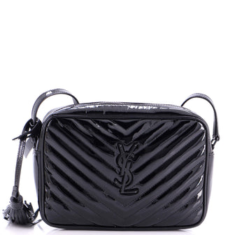 Saint Laurent Lou Camera Bag Matelasse Chevron Patent Small