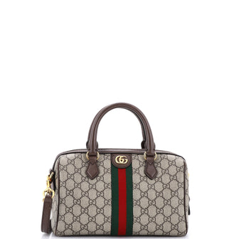 Gucci Ophidia Convertible Boston Bag GG Coated Canvas Small