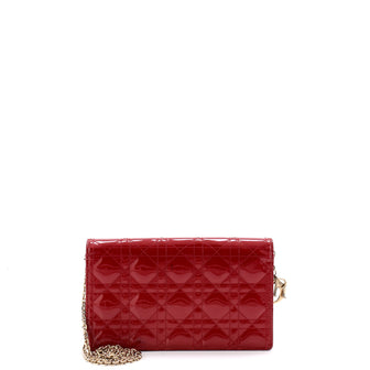 Christian Dior Lady Dior Chain Pouch Cannage Quilt Patent