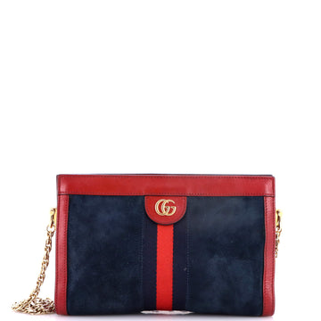 Gucci Ophidia Chain Shoulder Bag Suede Small