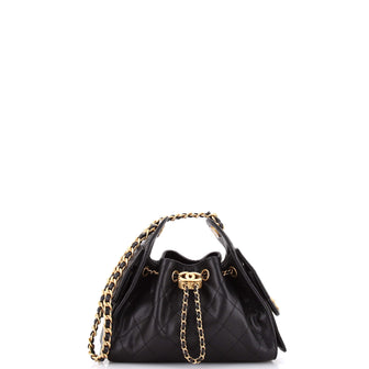 Chanel 25 Hobo Bag Quilted Caviar Mini